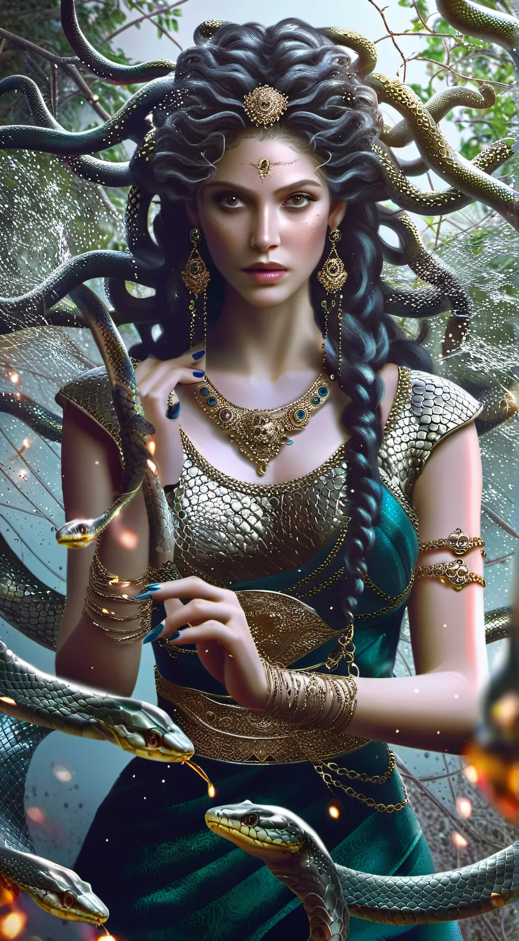 ai character: Medusa background