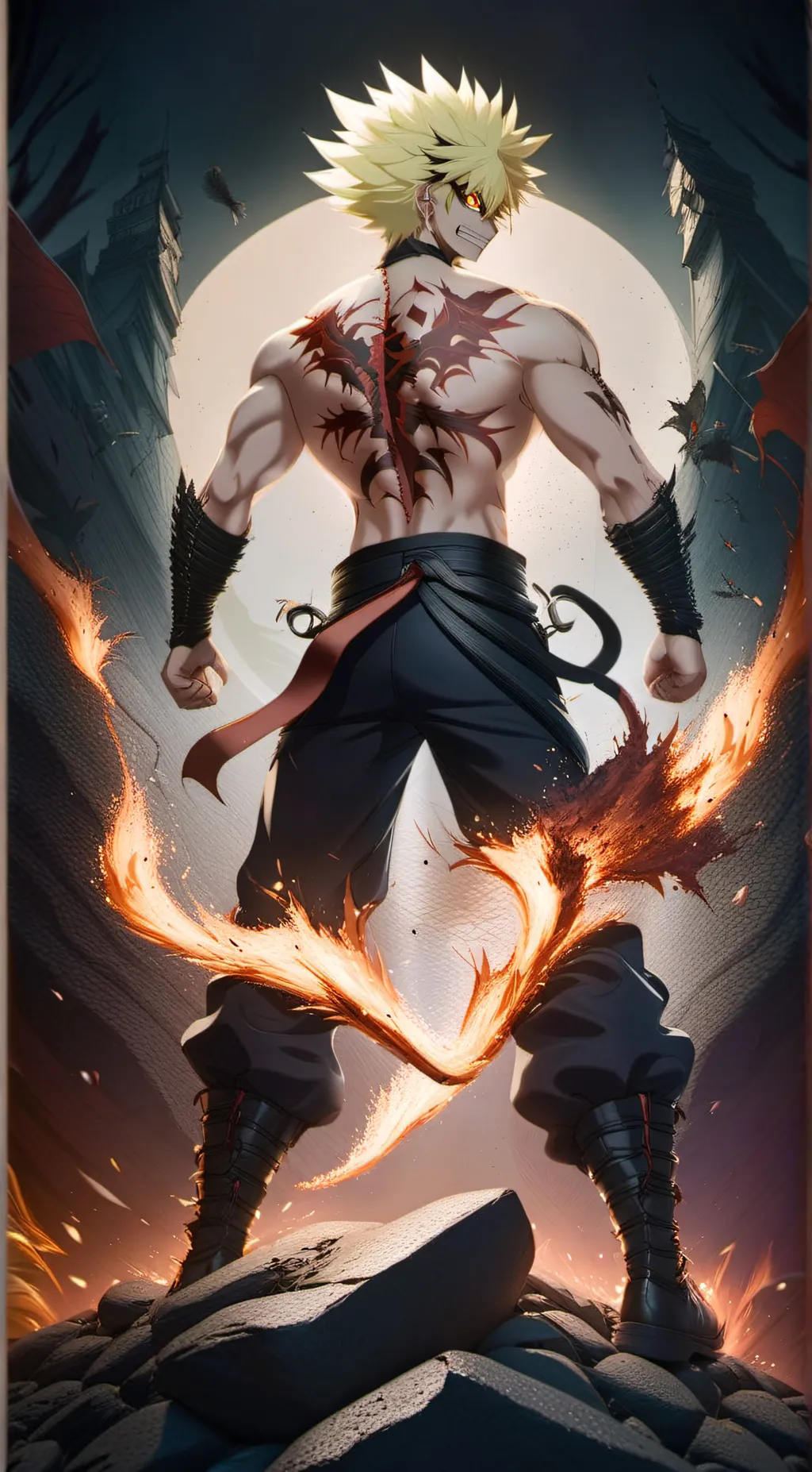 ai character: demon bakugo background