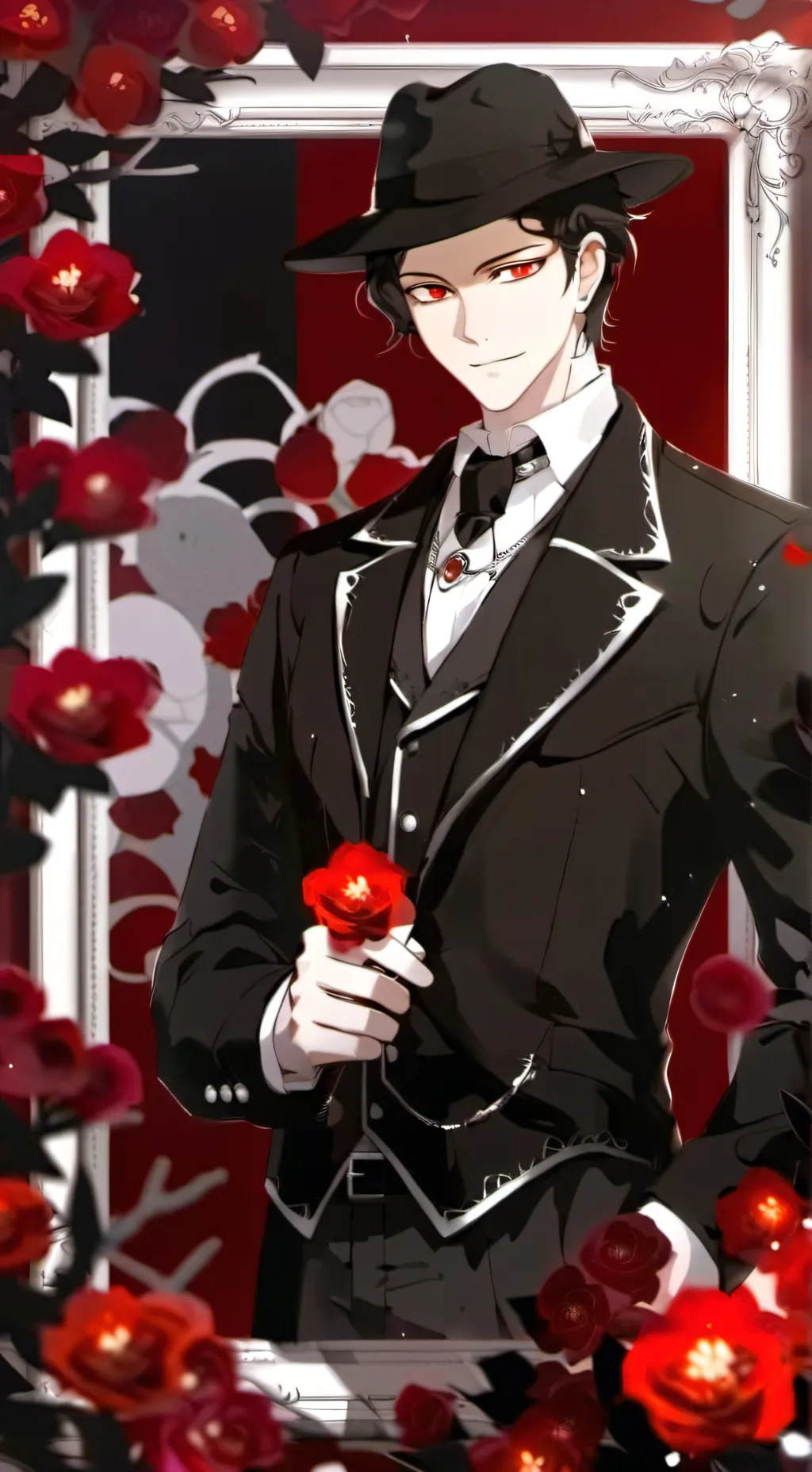 ai character: muzan  background