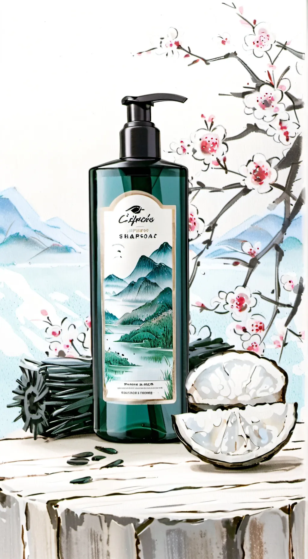 ai character: Swallowed shampoo  background