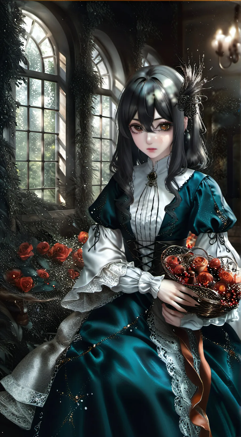 ai character: Saba luminoso background