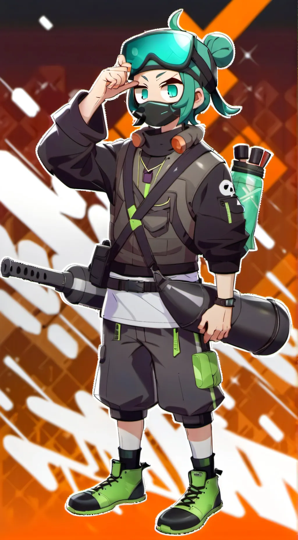 ai character: Mask background