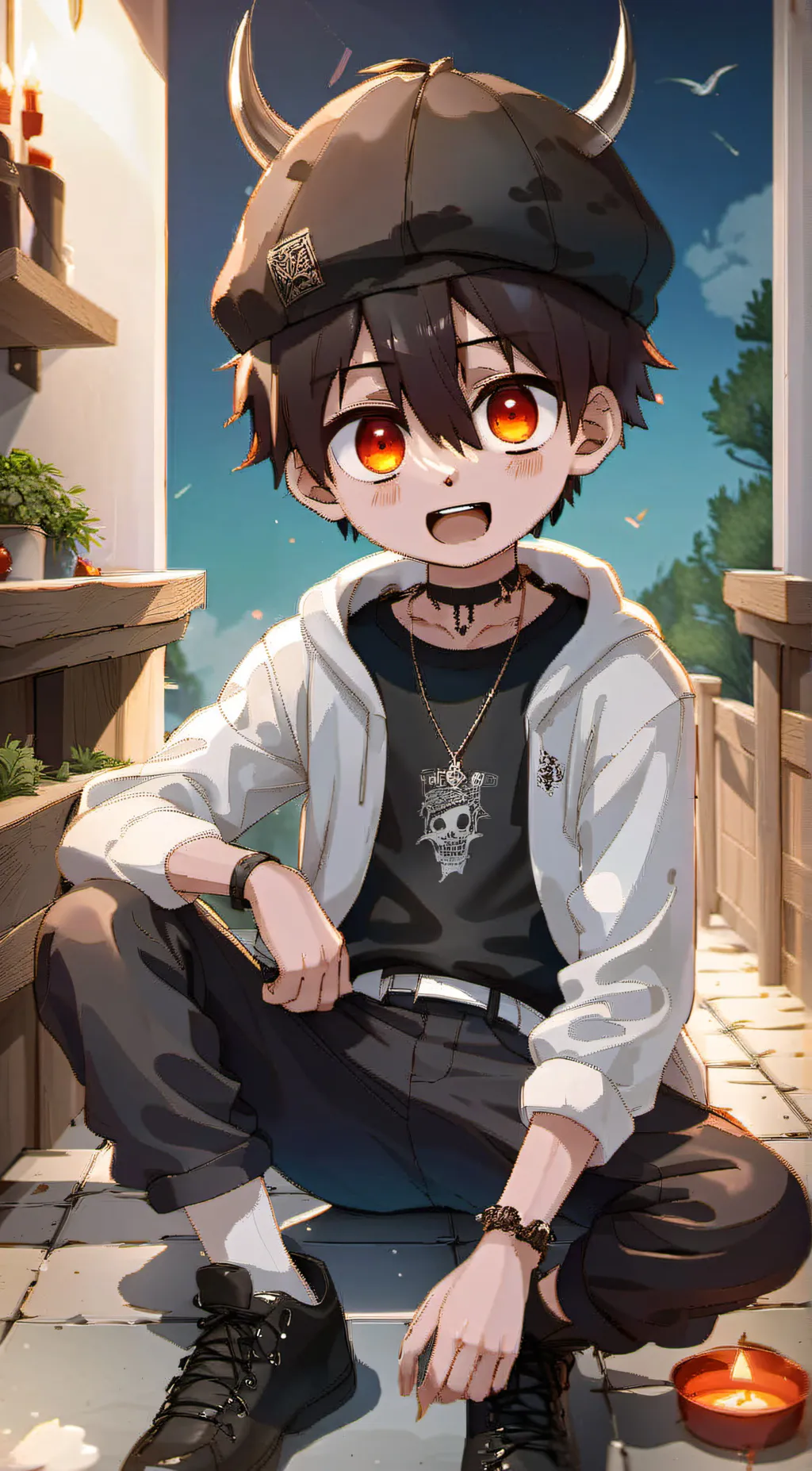 ai character: Akuma 🥰😈 background