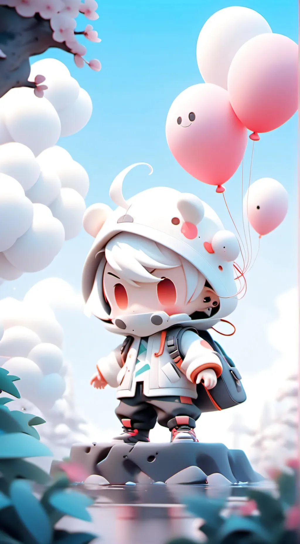 ai character: marshmallow hero background