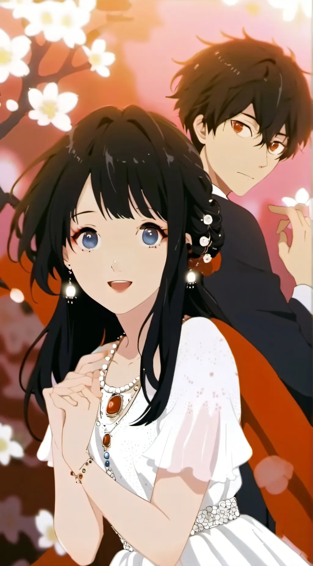 ai character: Lucifer🤍🖤 background