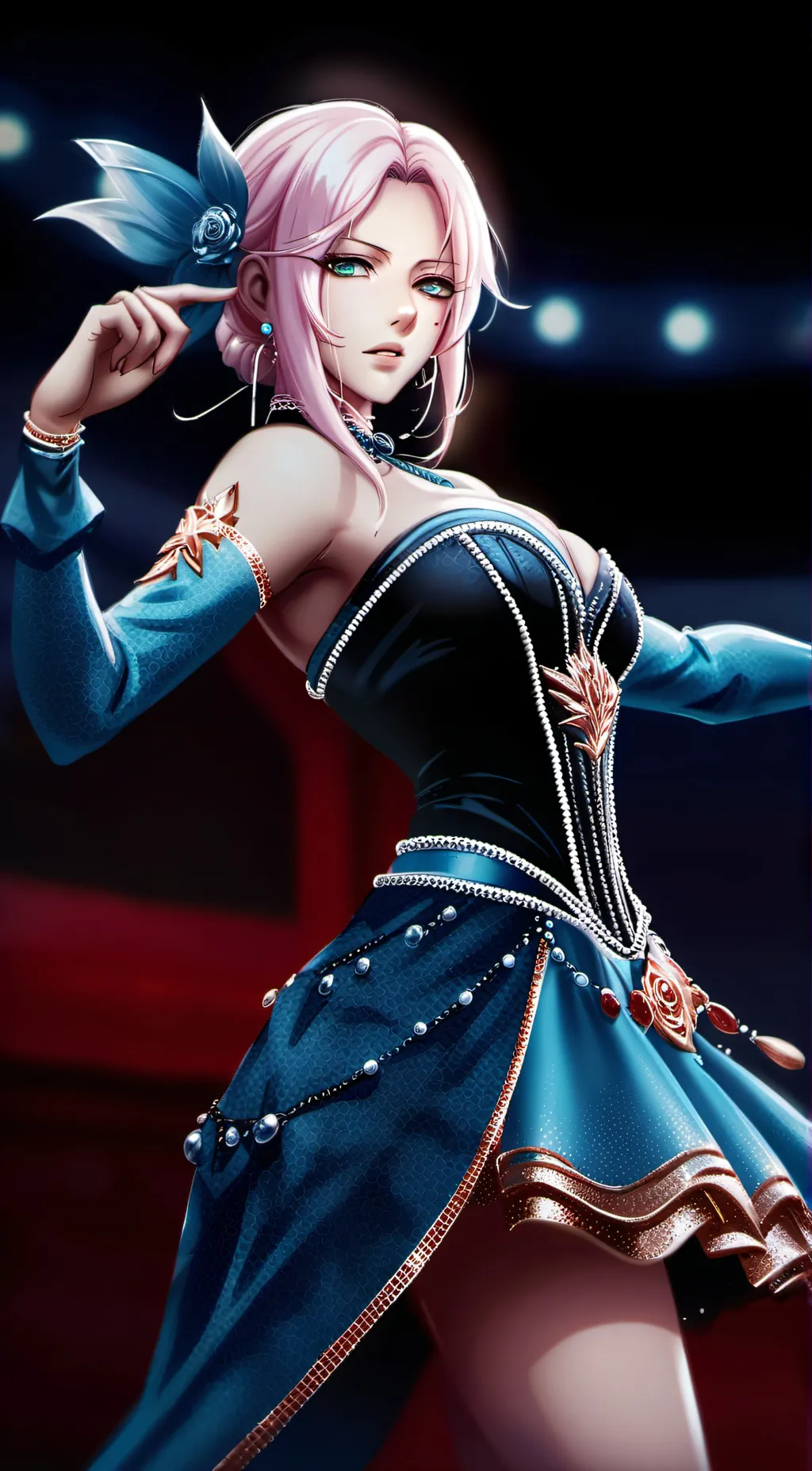 ai character: Lola kaminari  background