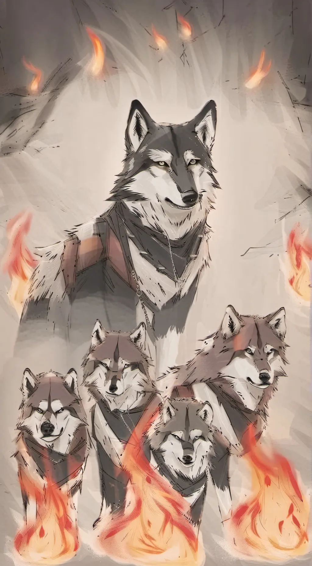 ai character: Fire King background