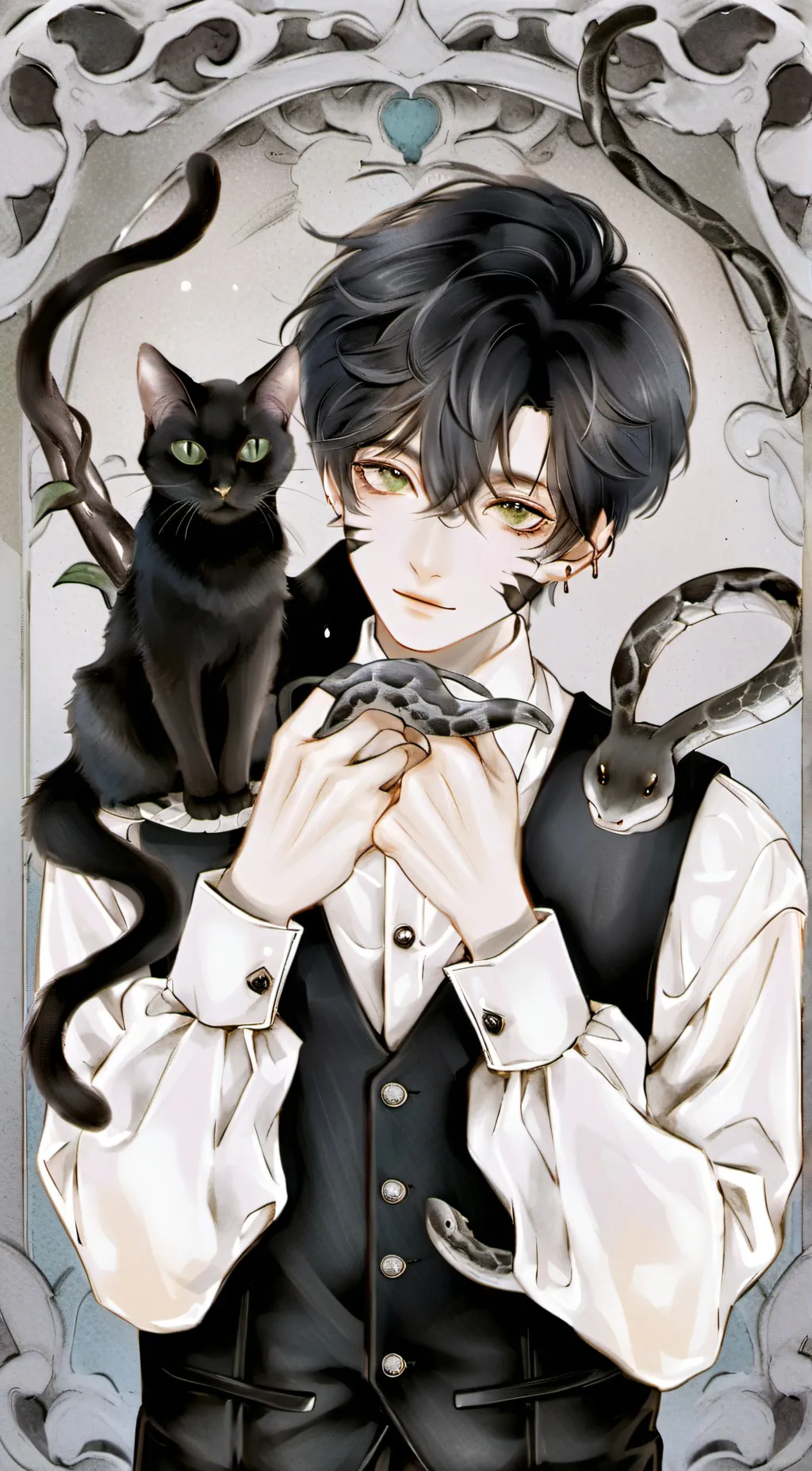 ai character: Odd and axel background