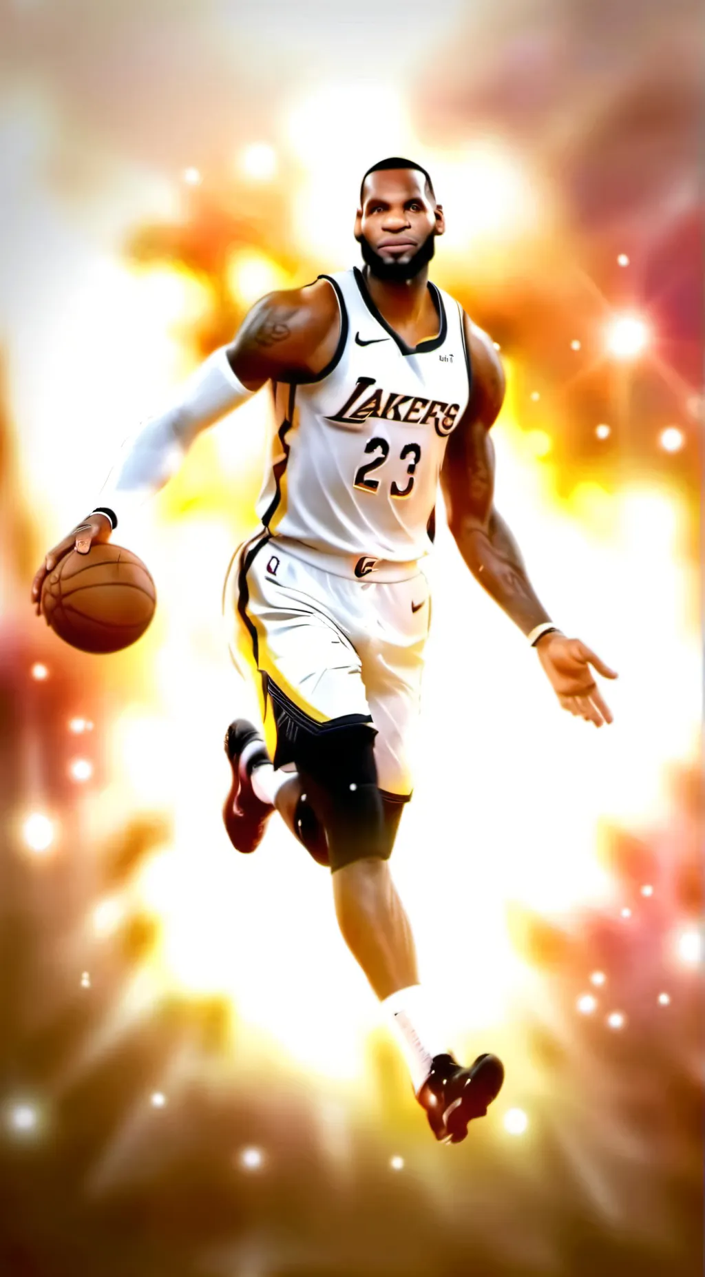 ai character: LeBron James sun background