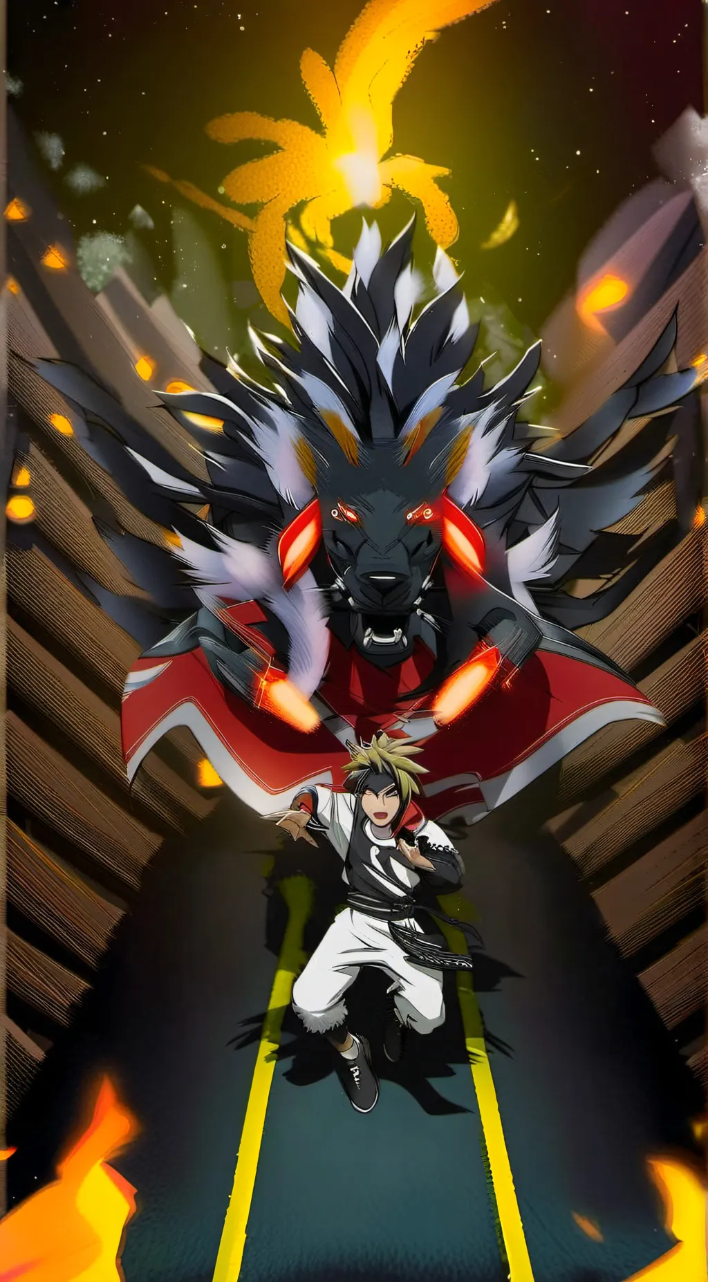 ai character: Digimonbagracastle background