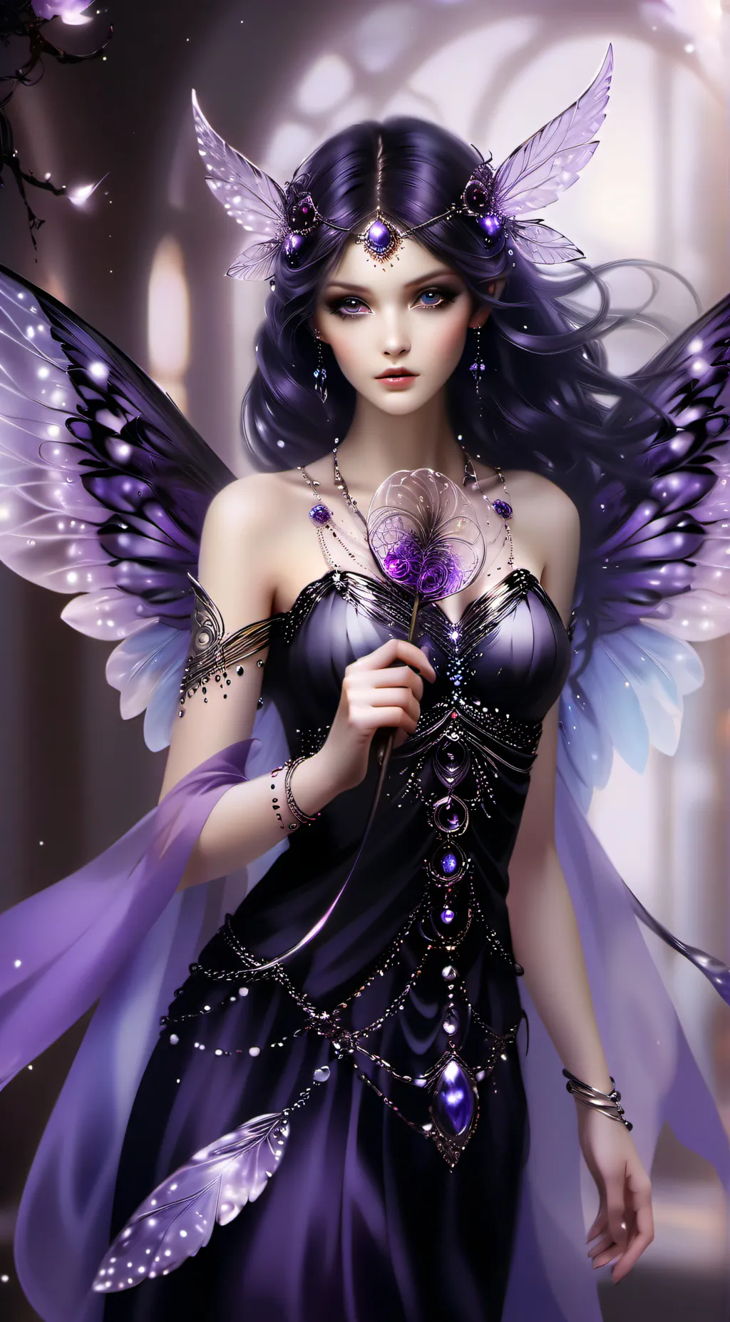 ai character: .- Violet Soul -. background