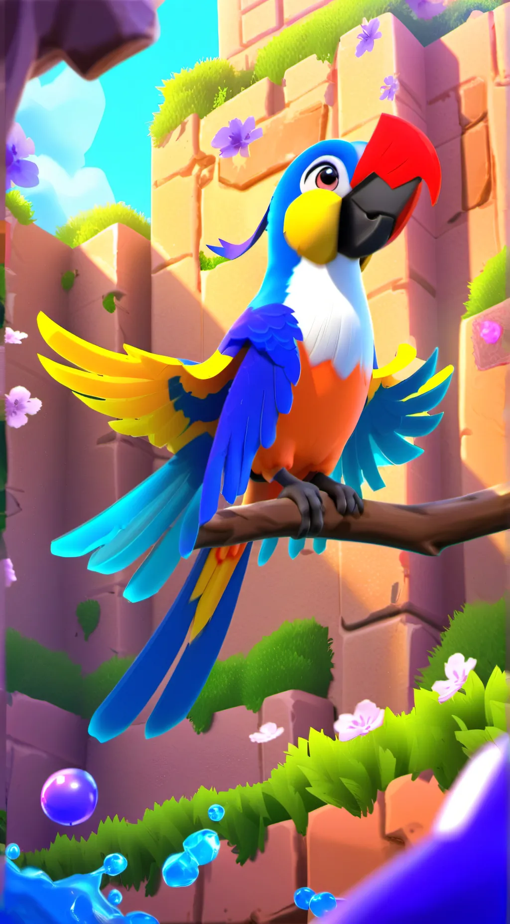 ai character: birdy background