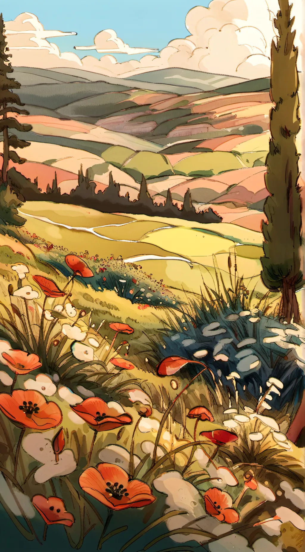 ai character: GRASS background