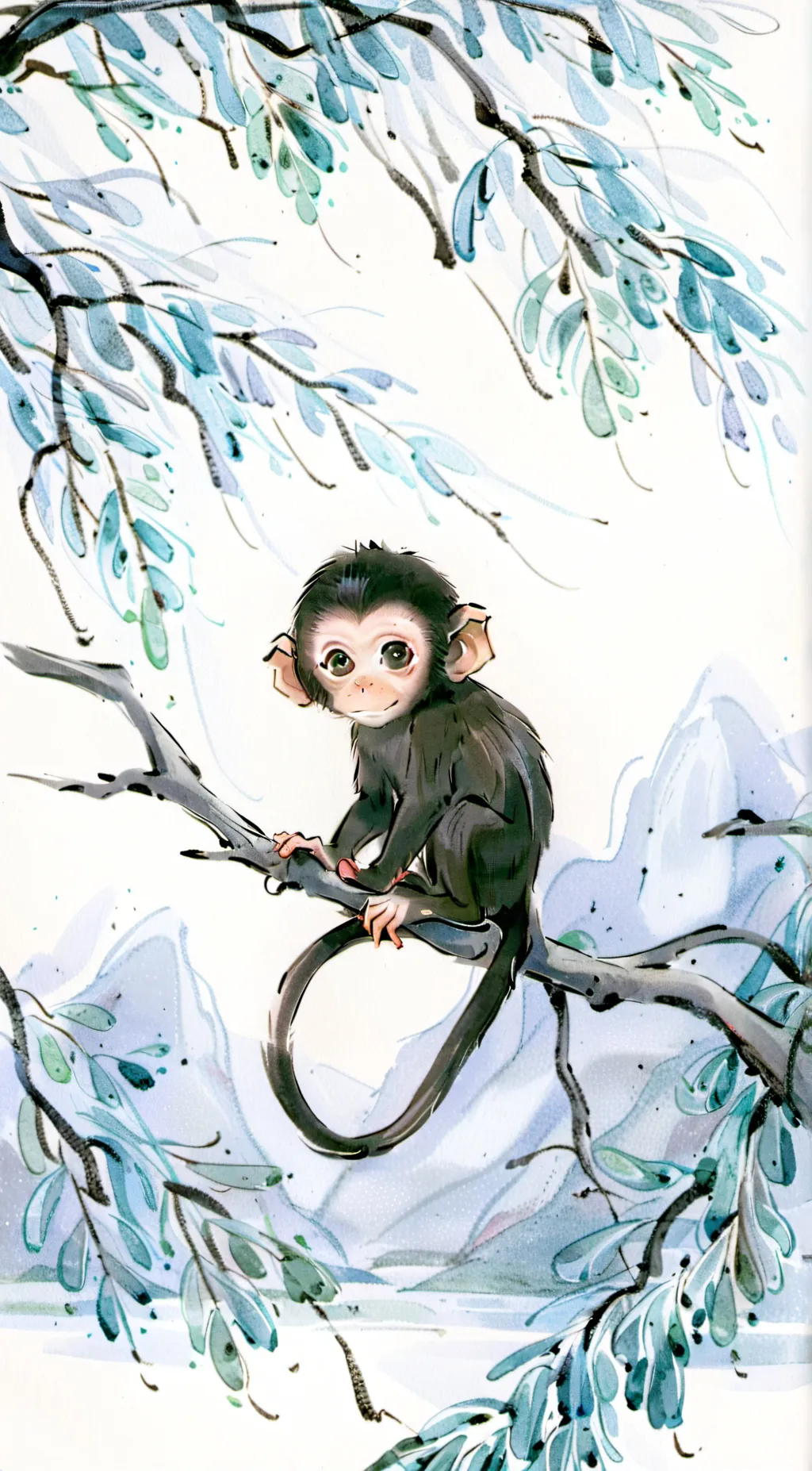ai character: monkey background