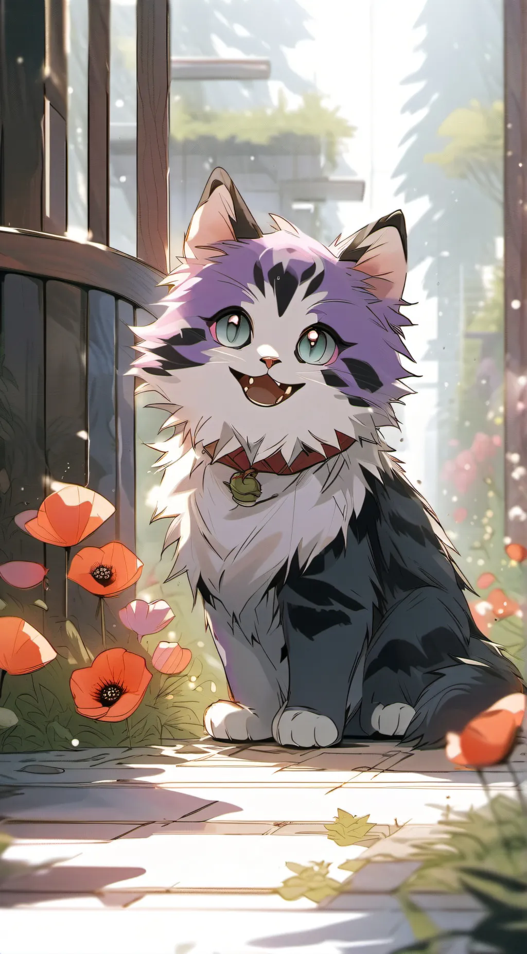 ai character: CatNap and White, background