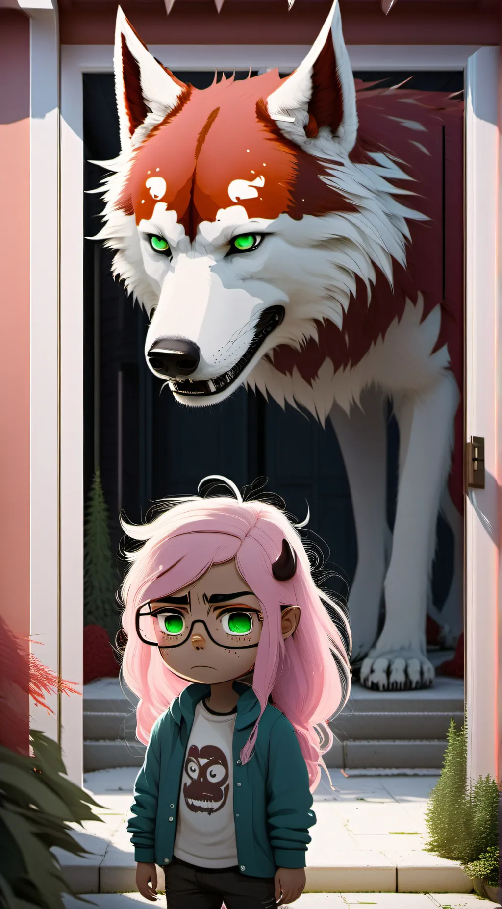 ai character: Ava and her bro  background