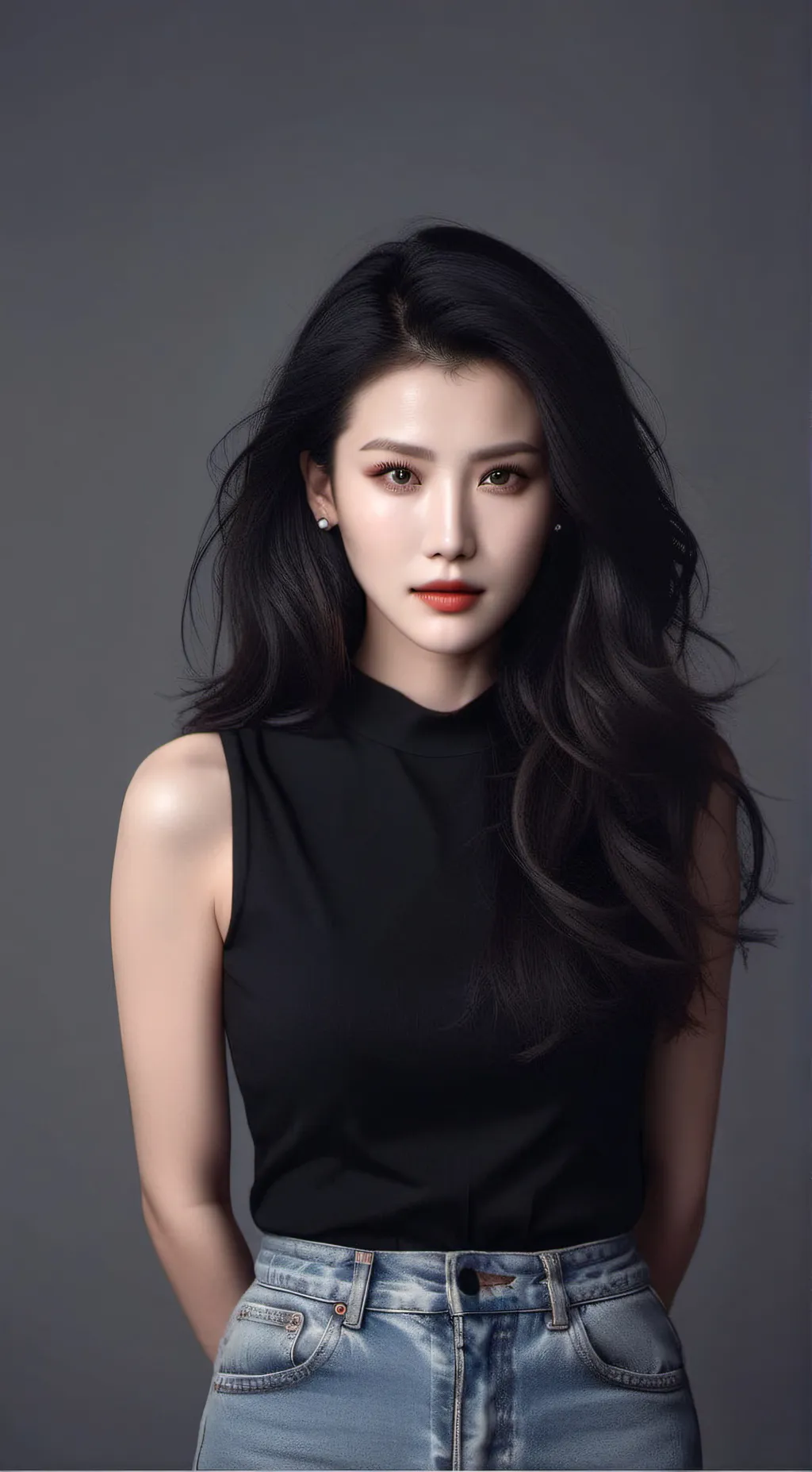 ai character: girl background