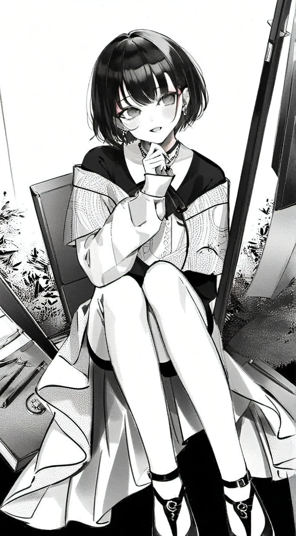 ai character: hott girl background