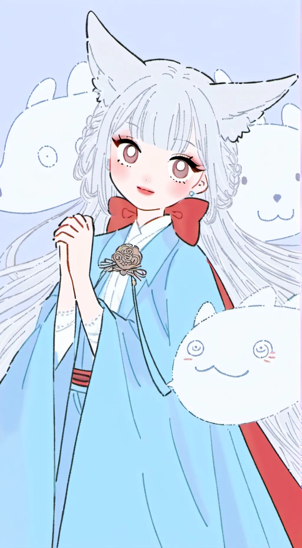 ai character: Ds meet sky background