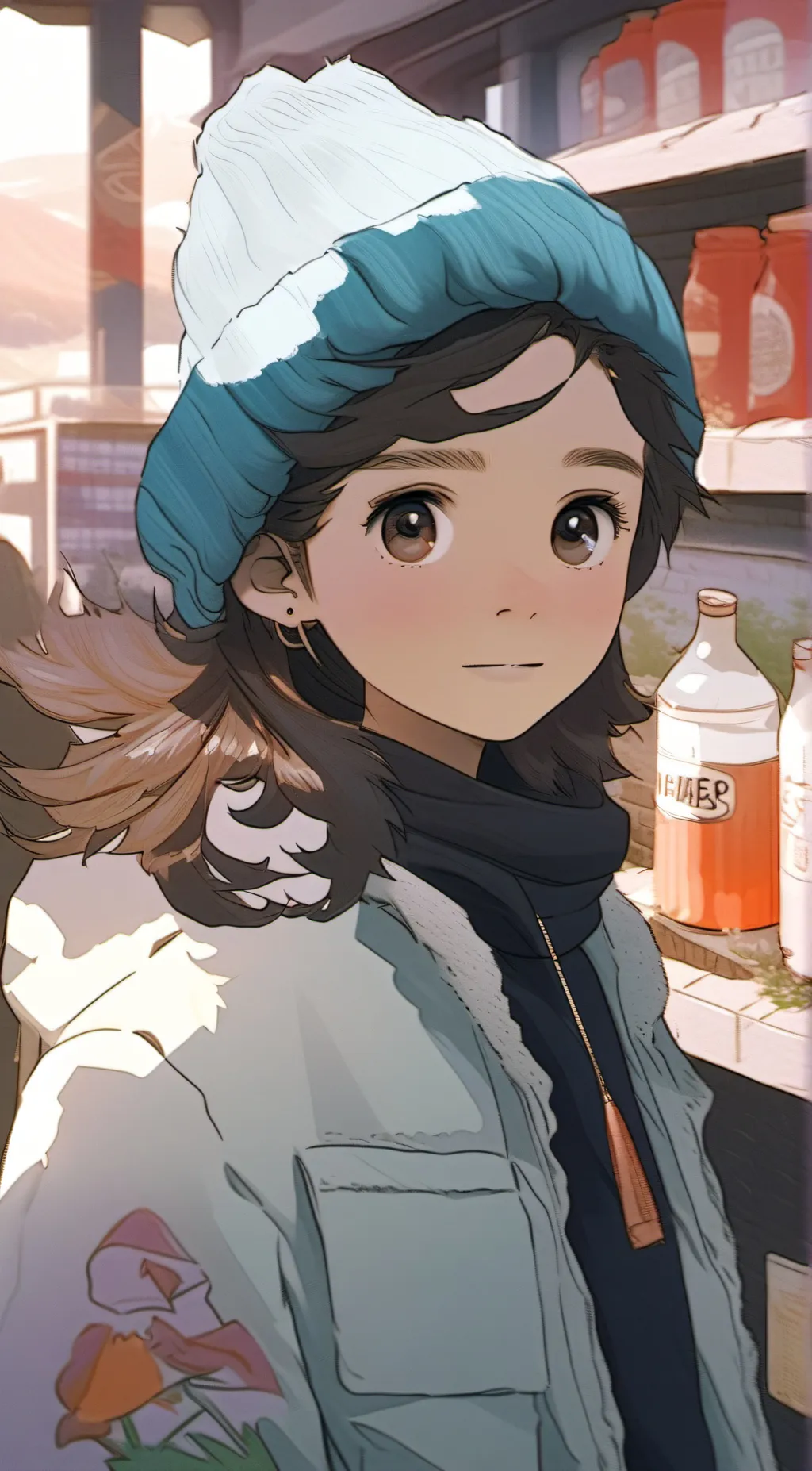 ai character: Ashley  background