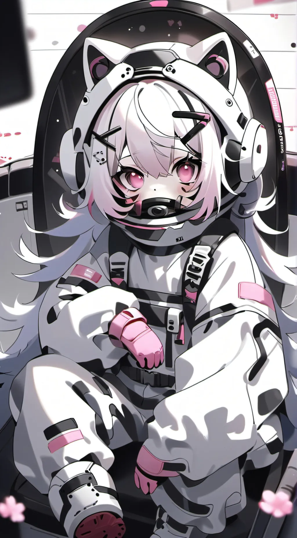 ai character: PinkRose AmongUs U background