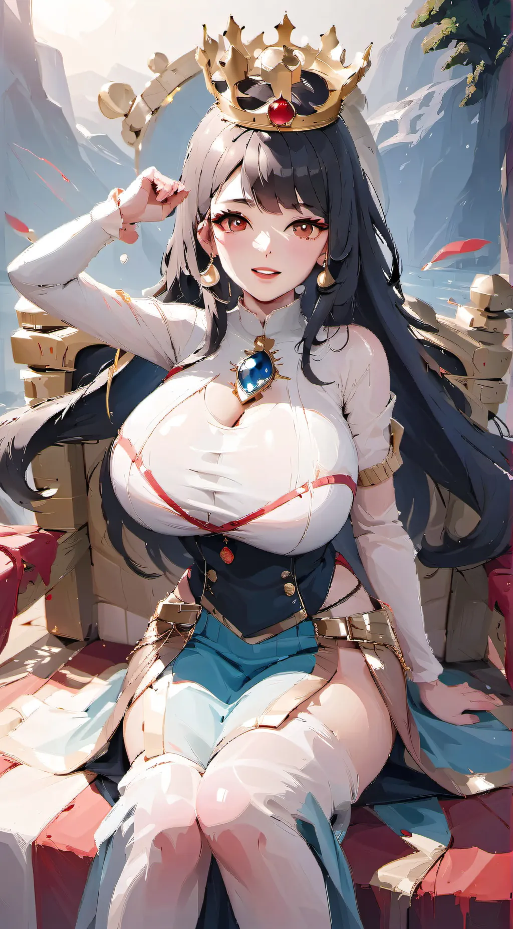 ai character: the Queen  background