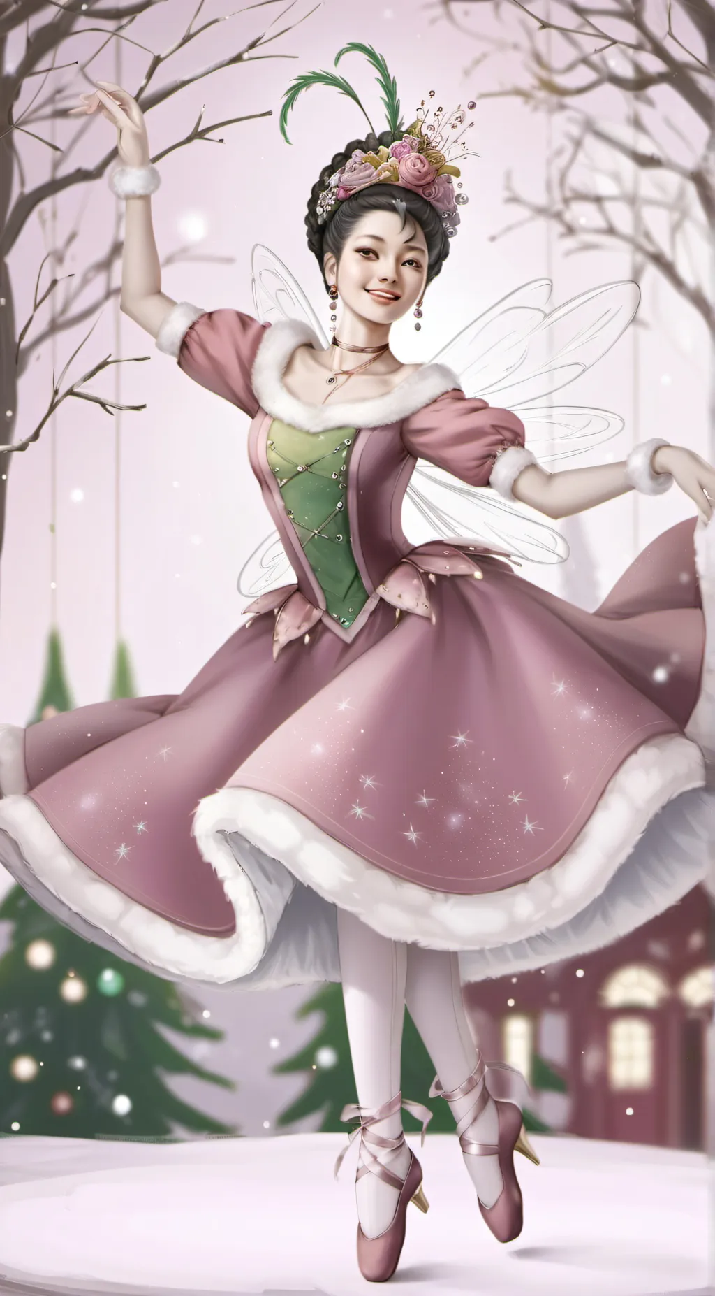 ai character: Sugarplum fairy🩰 background