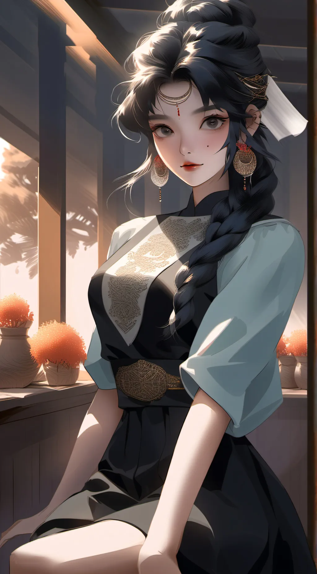 ai character: Snowy  background