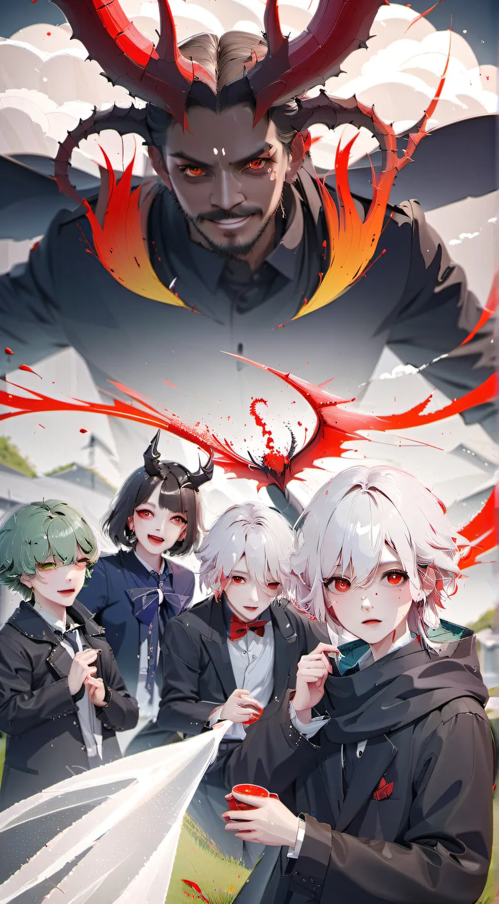 ai character: Boys summon Demon background