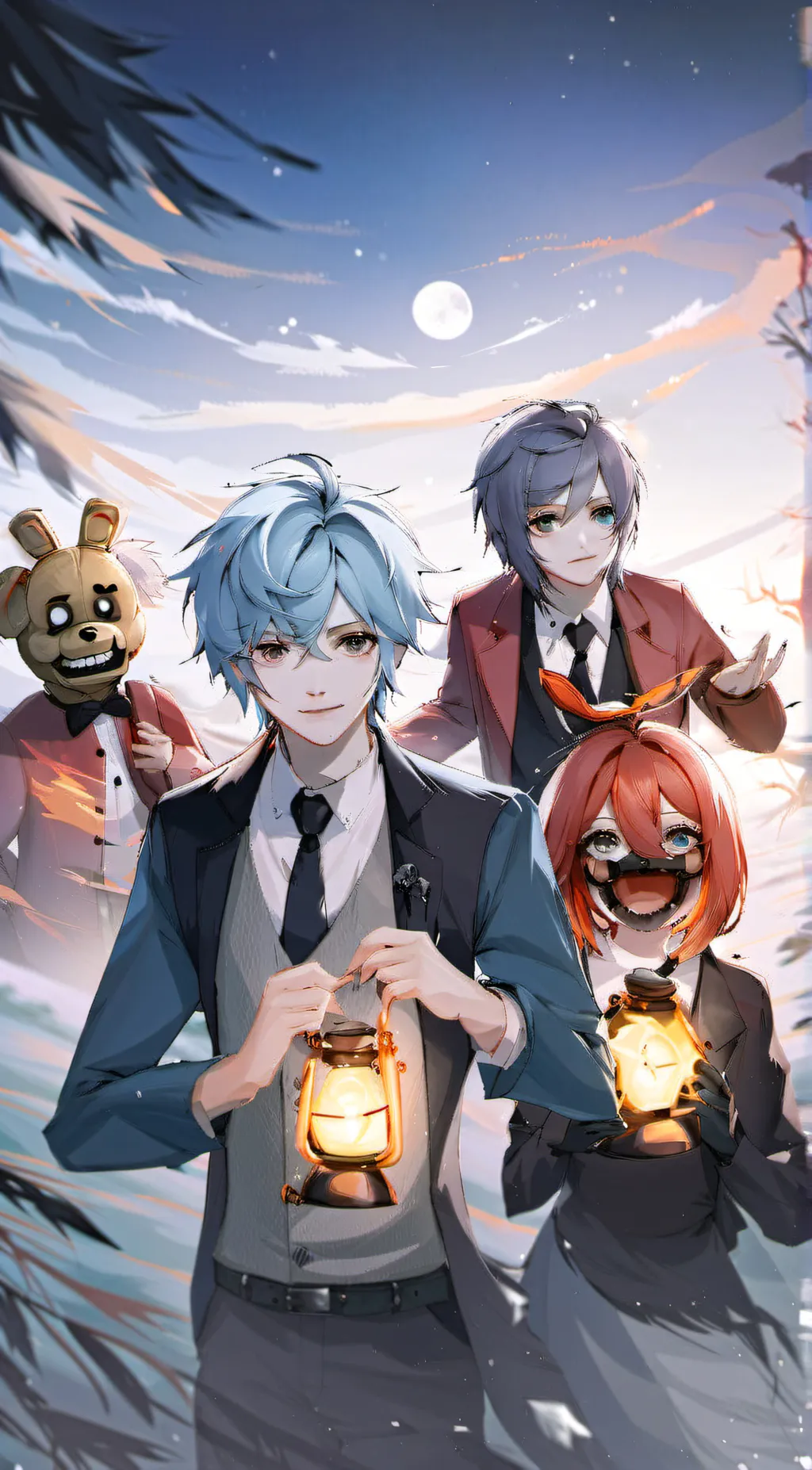 ai character: fnaf in the apocal background