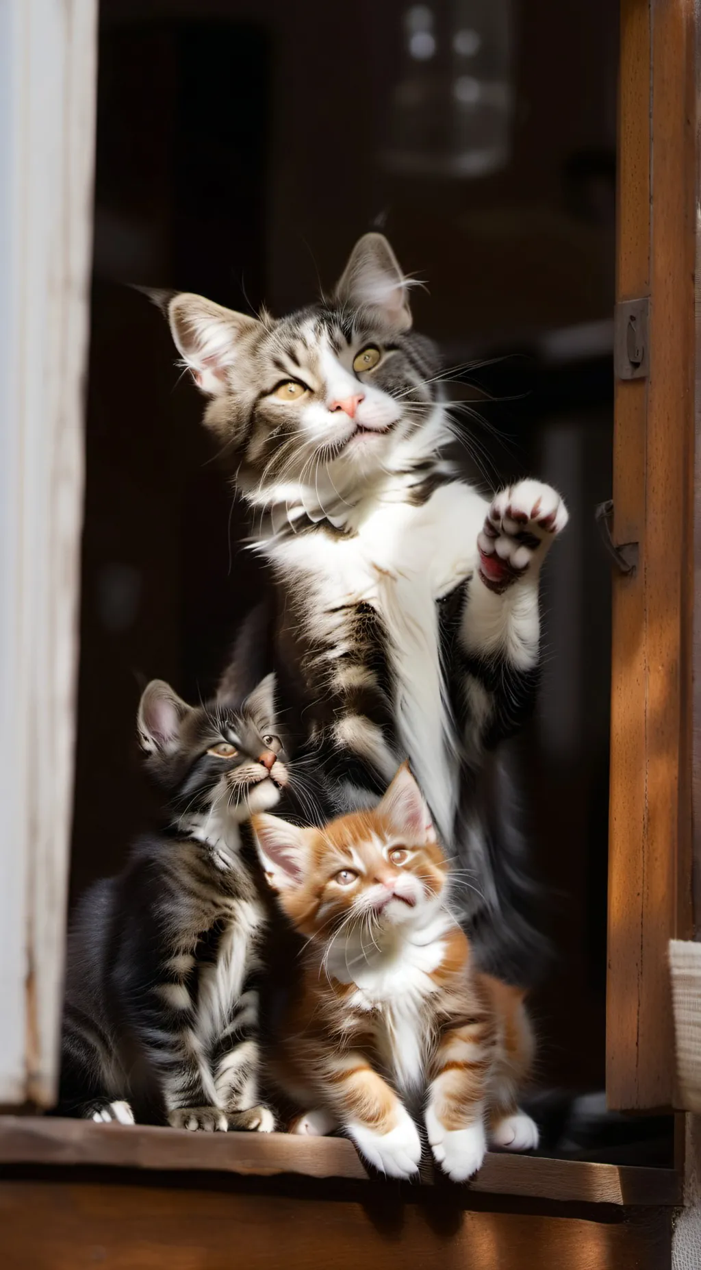 ai character: mama cat background