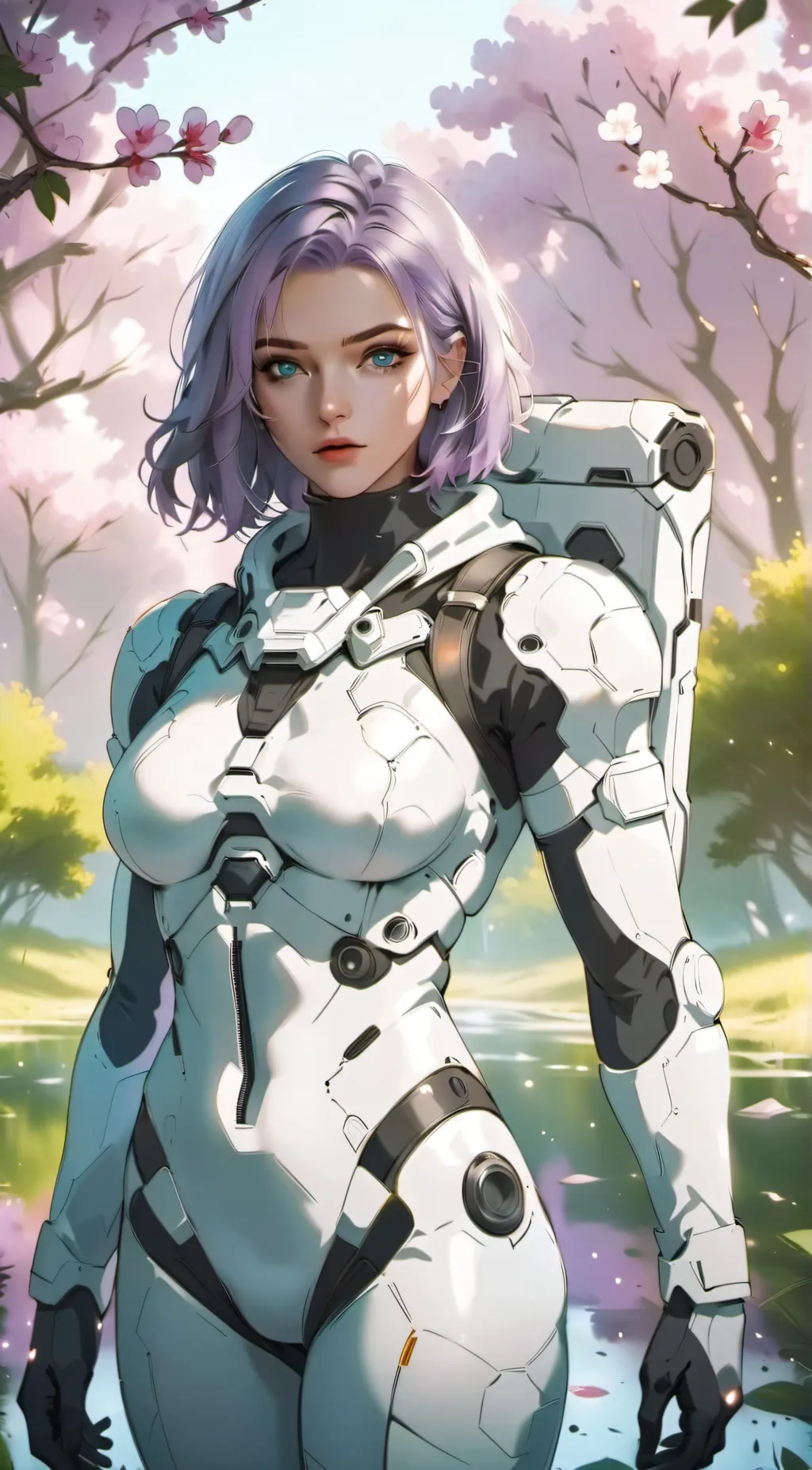ai character: Violet background