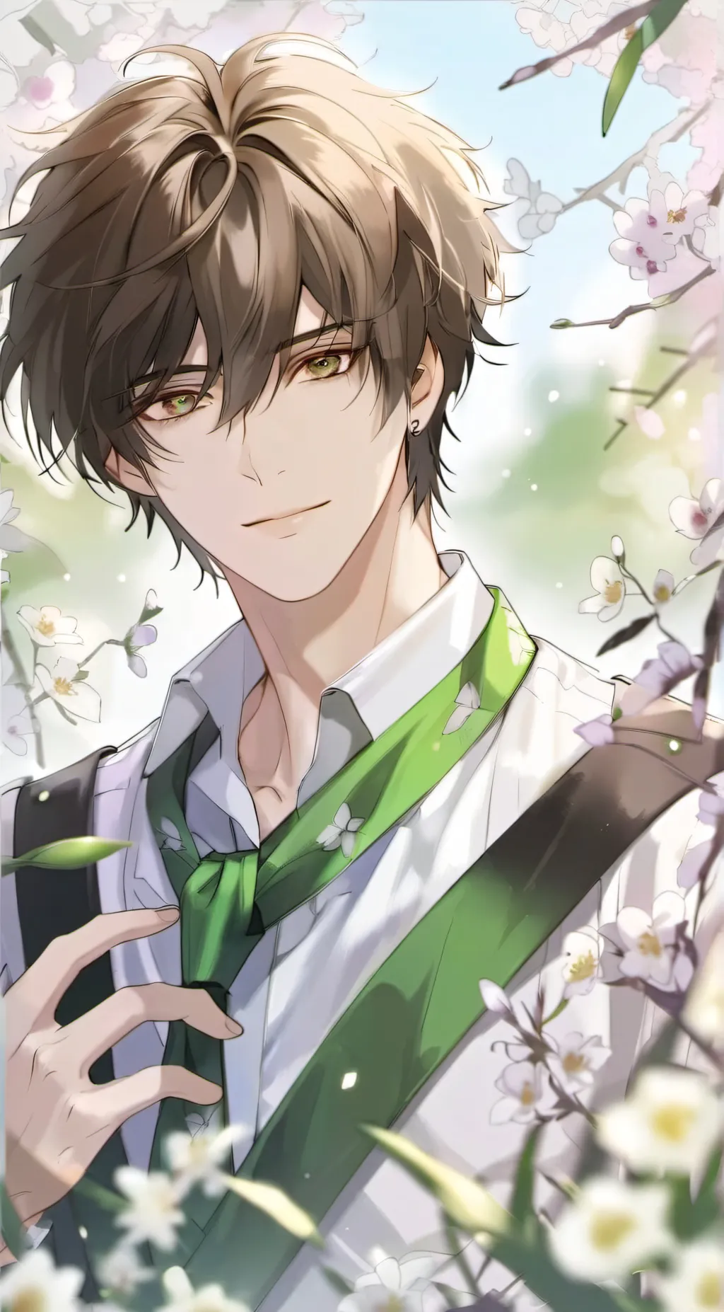 ai character: Asher🥀❤️‍🩹💔😇 background