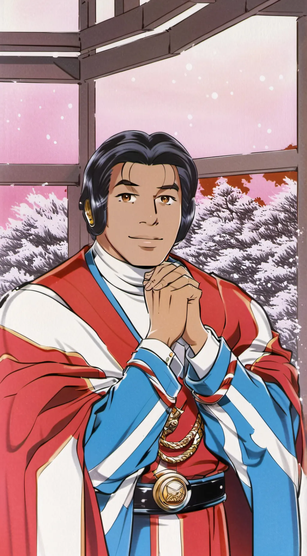 ai character: Alex render  background