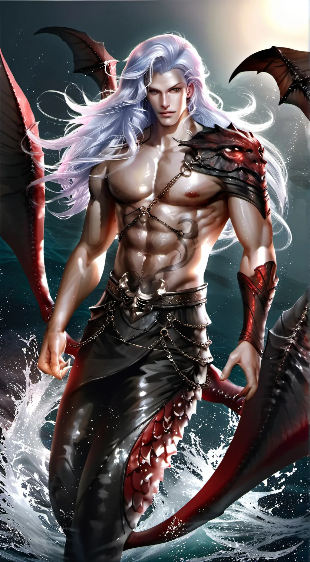 ai character: siren King adam background