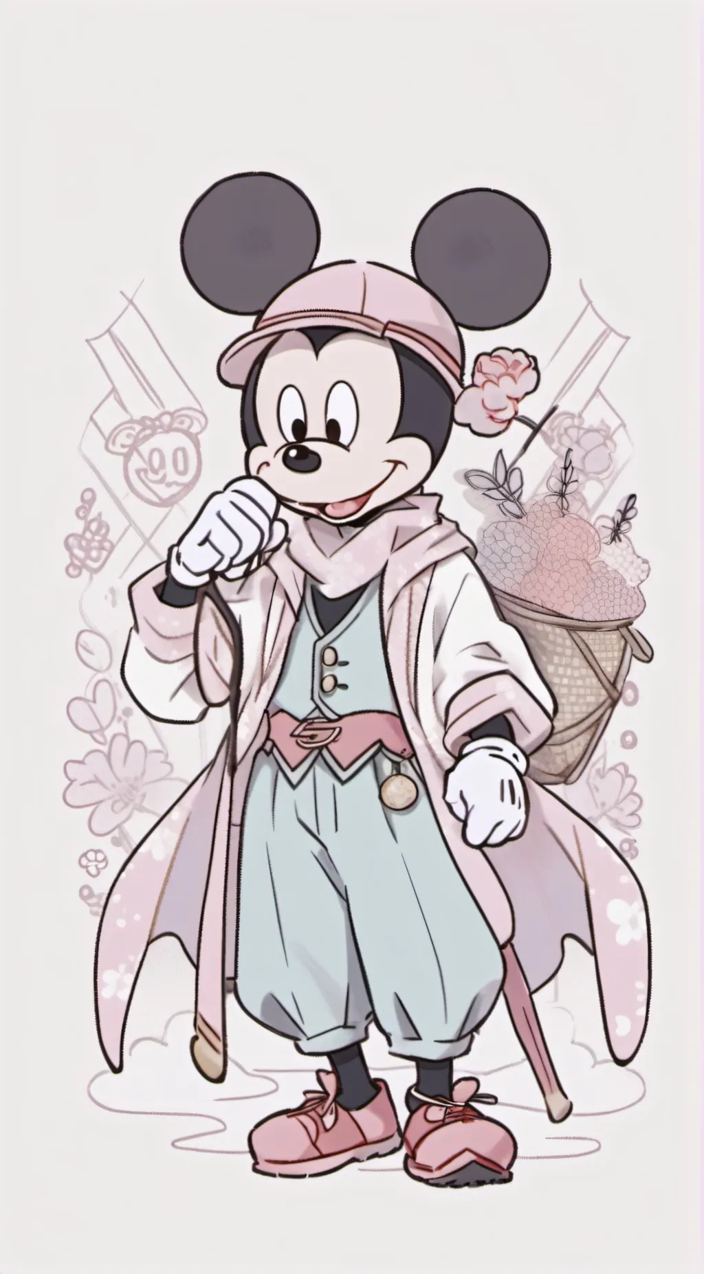 ai character: Mickey mouse  background