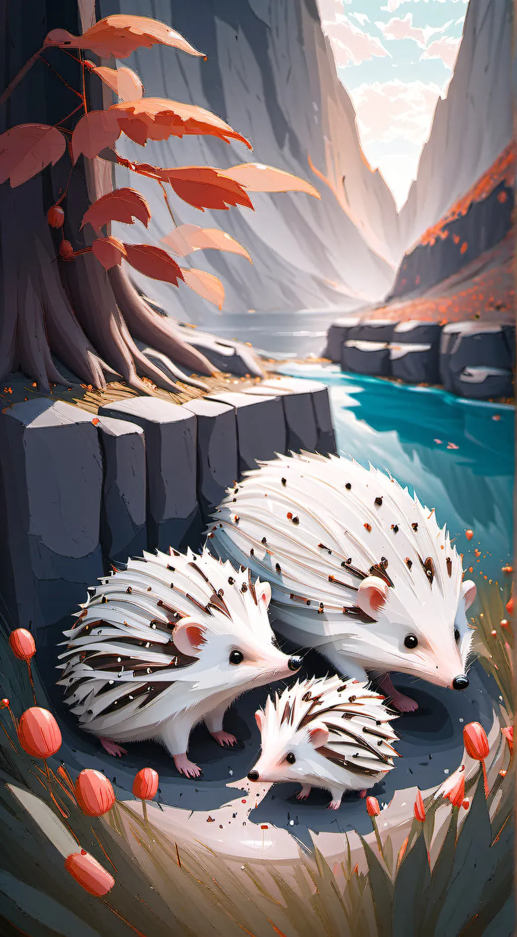 ai character: Hedgehog family  background