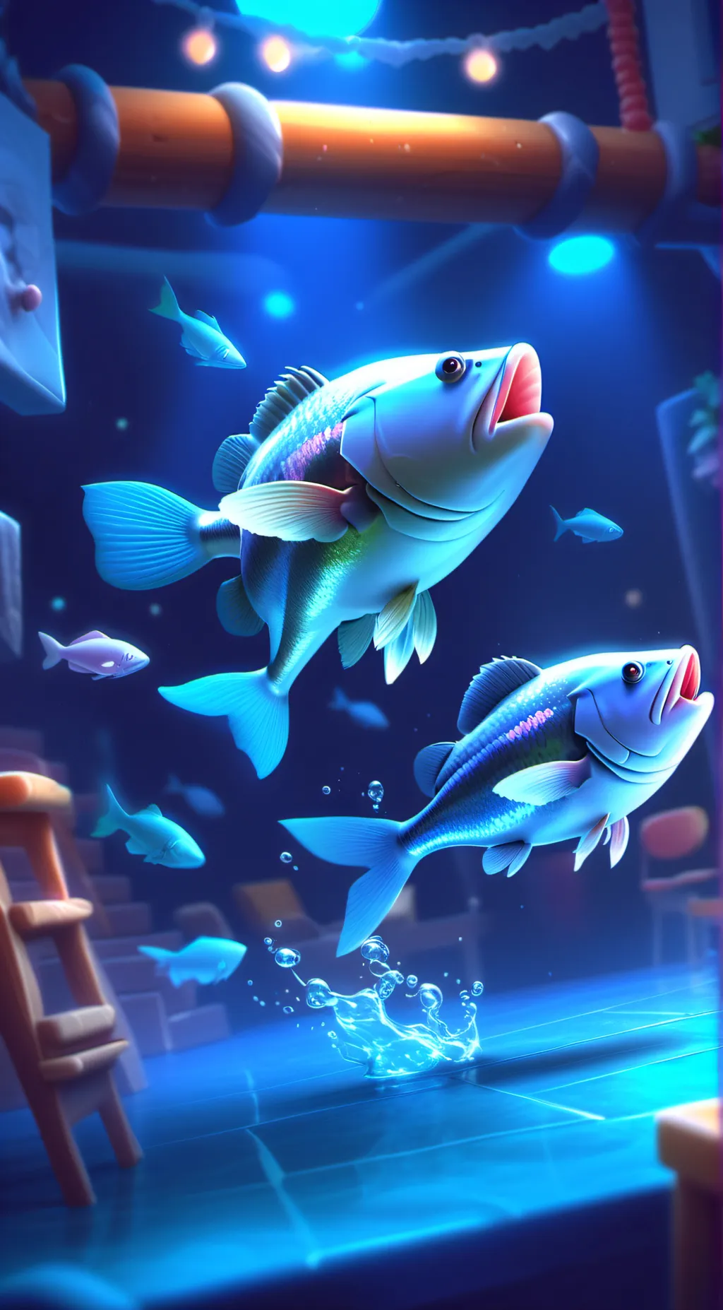 ai character: largemouth bass background