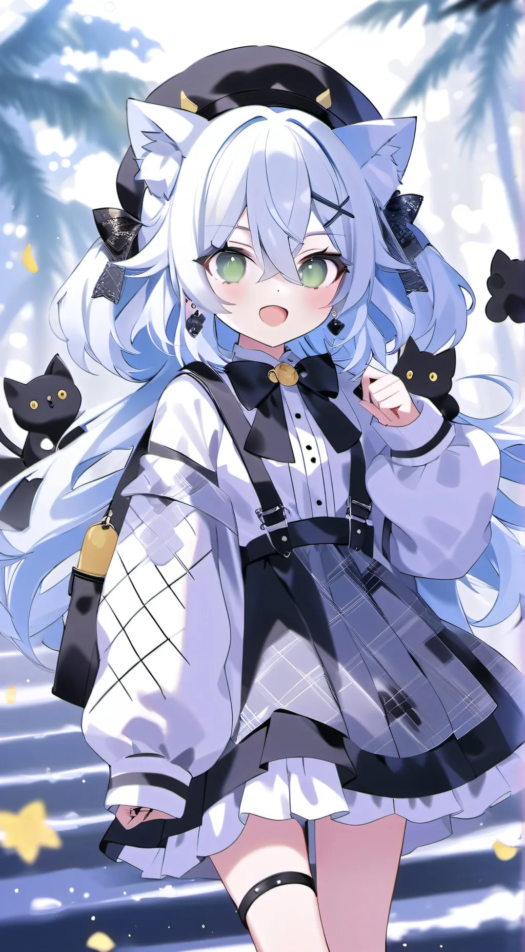 ai character: cat girl background