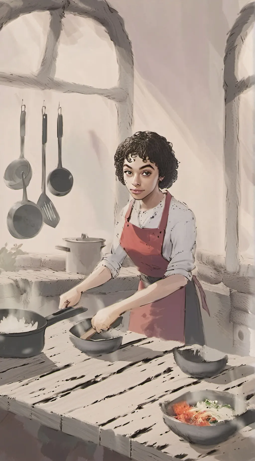 ai character: Ice background