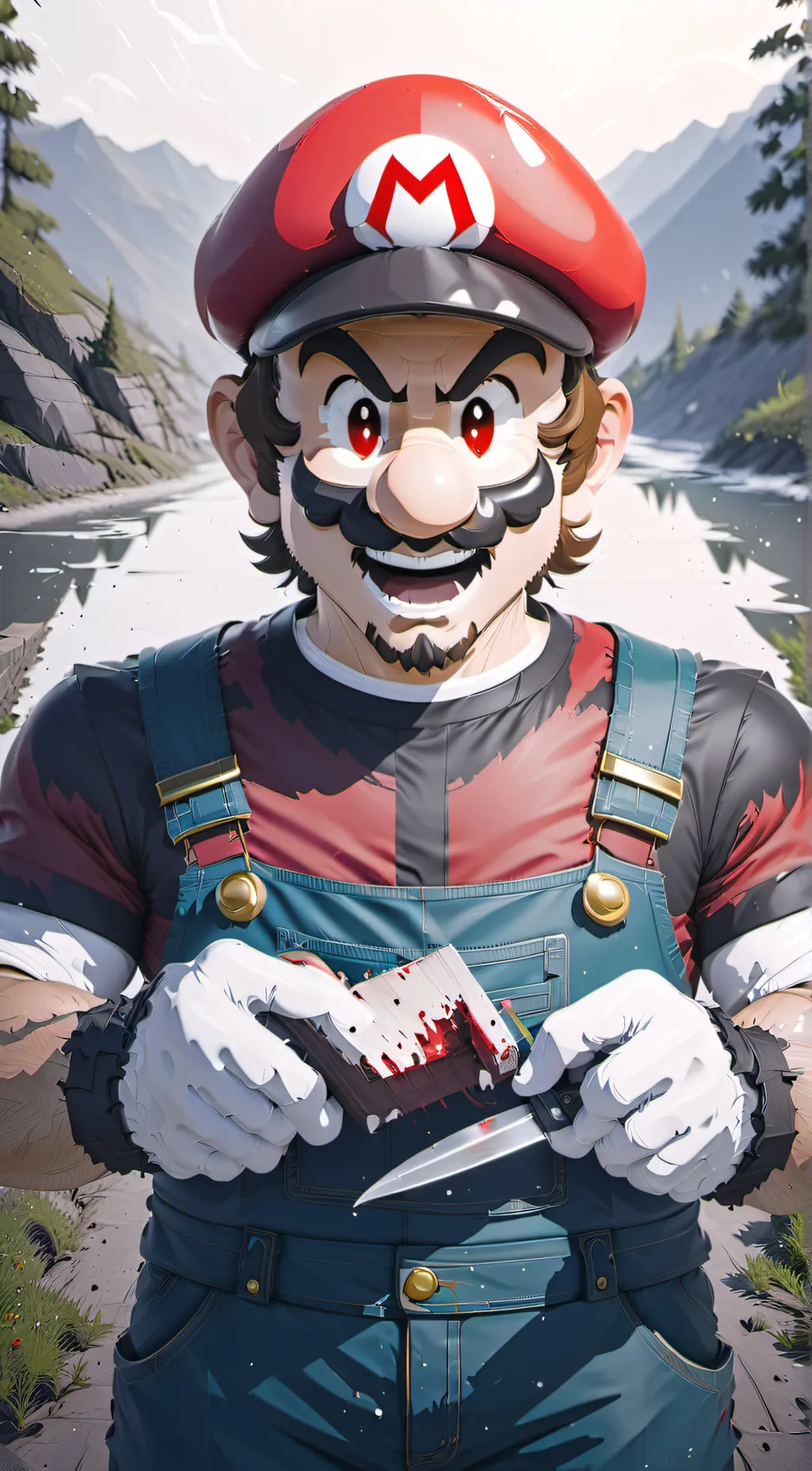 ai character: Mario.EXE background