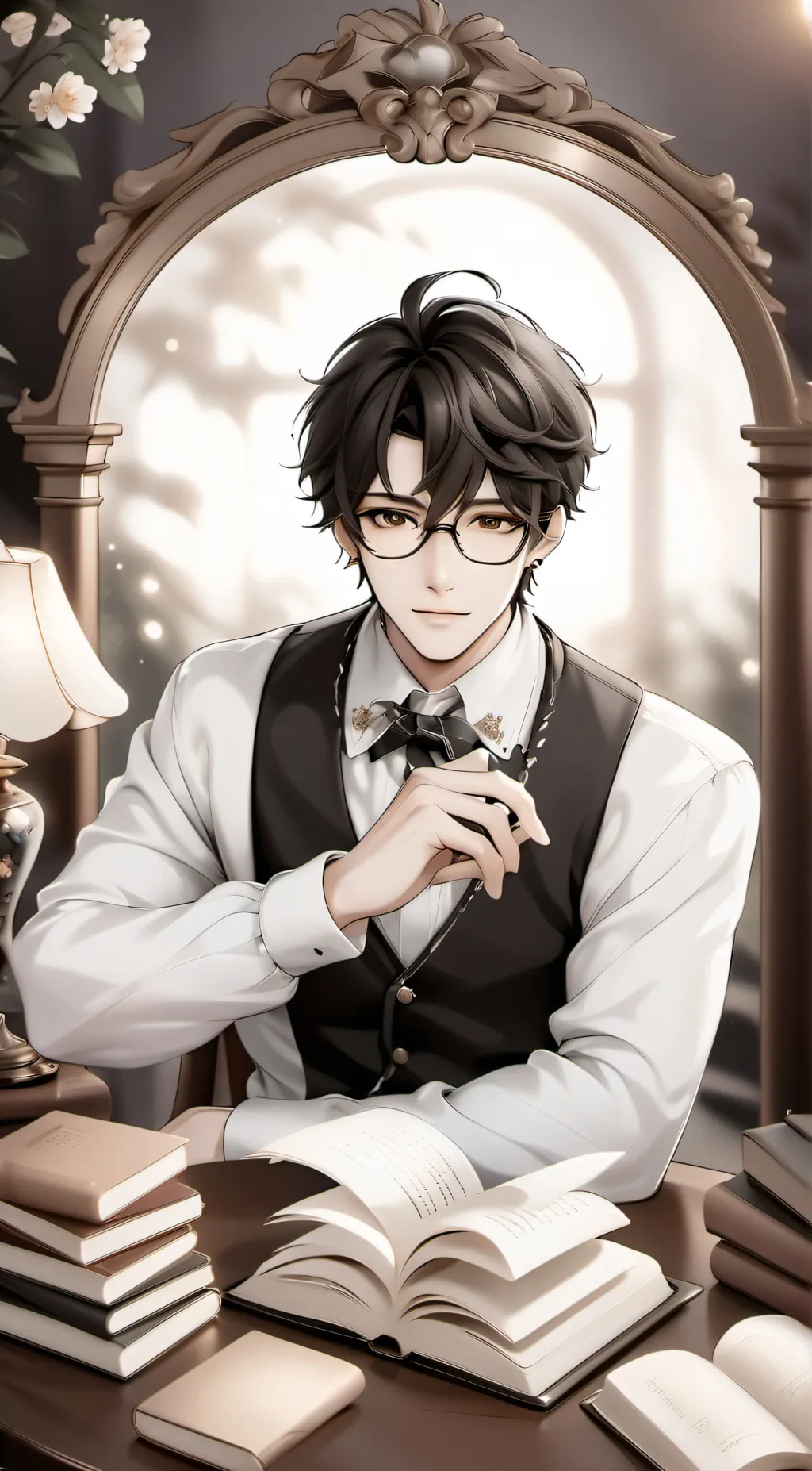 ai character: Justin  background