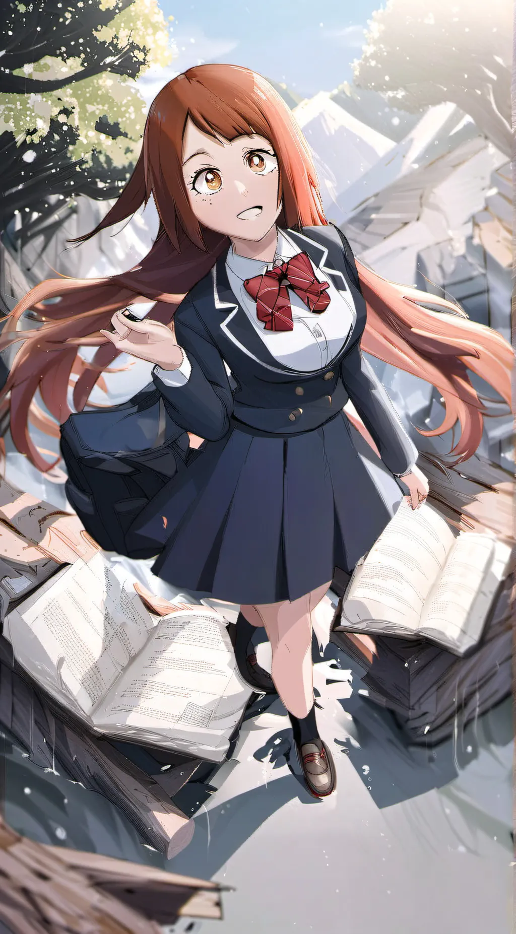 ai character: depressed ochako background