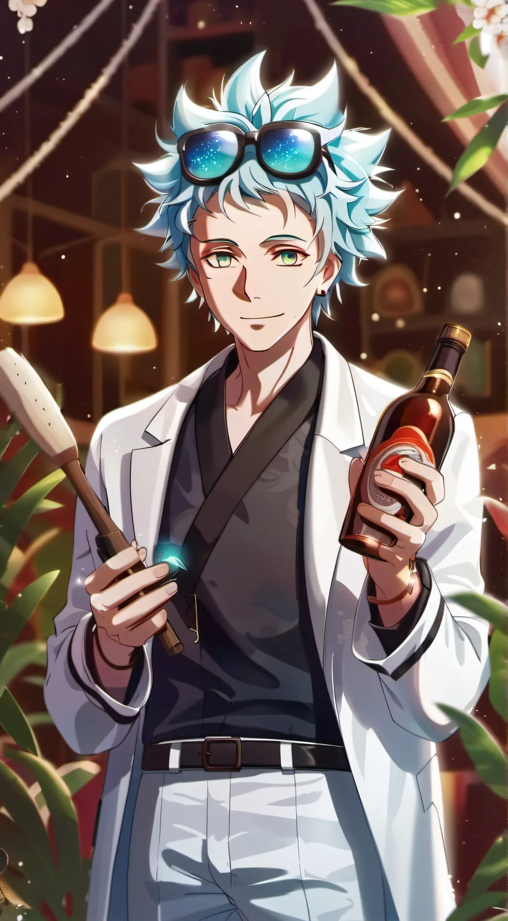 ai character: Rick Sanchez  background