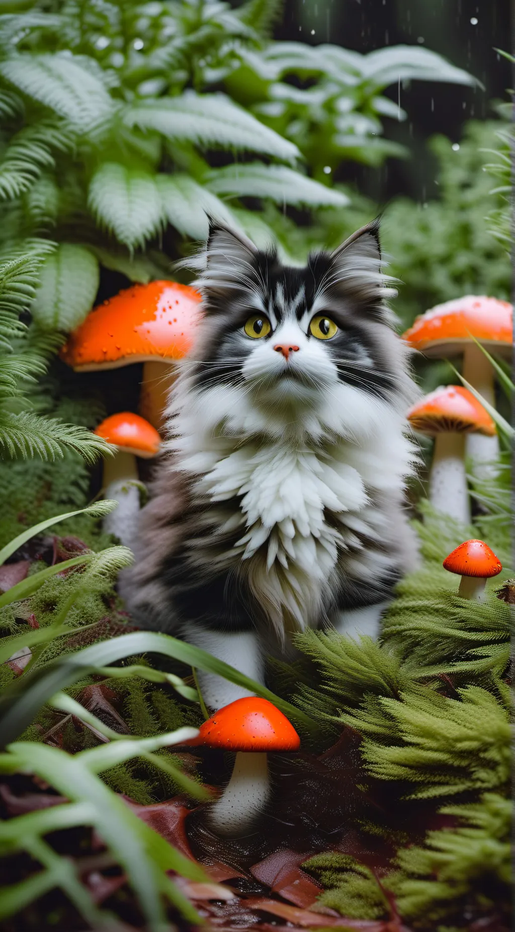 ai character: Rain background