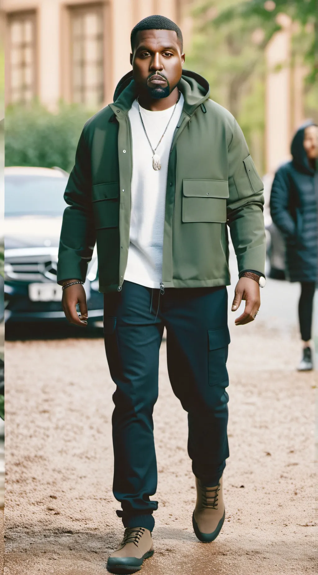 ai character: kanye background