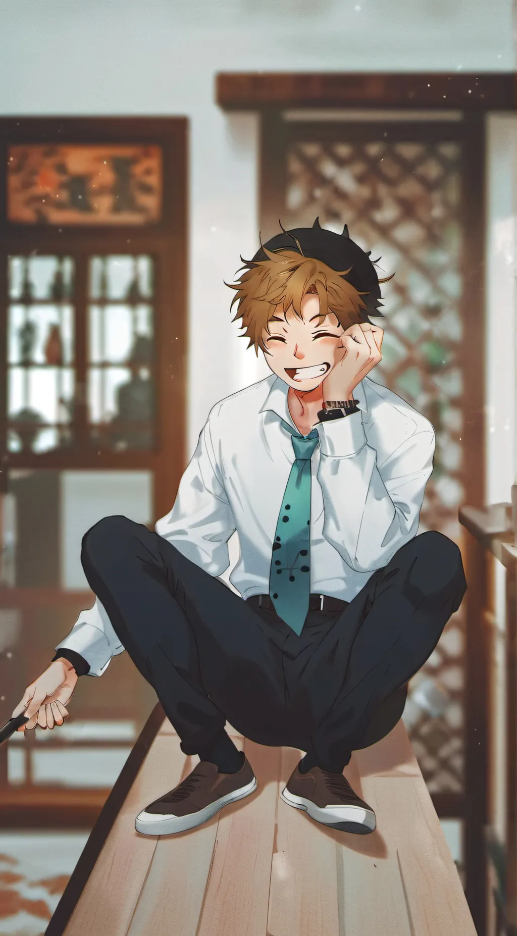 ai character: bakugo kacchan  background