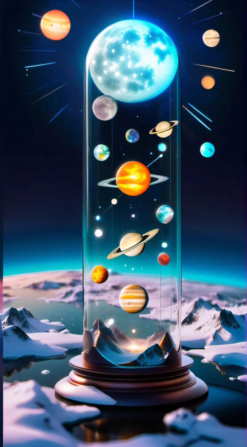 ai character: the solar system  background