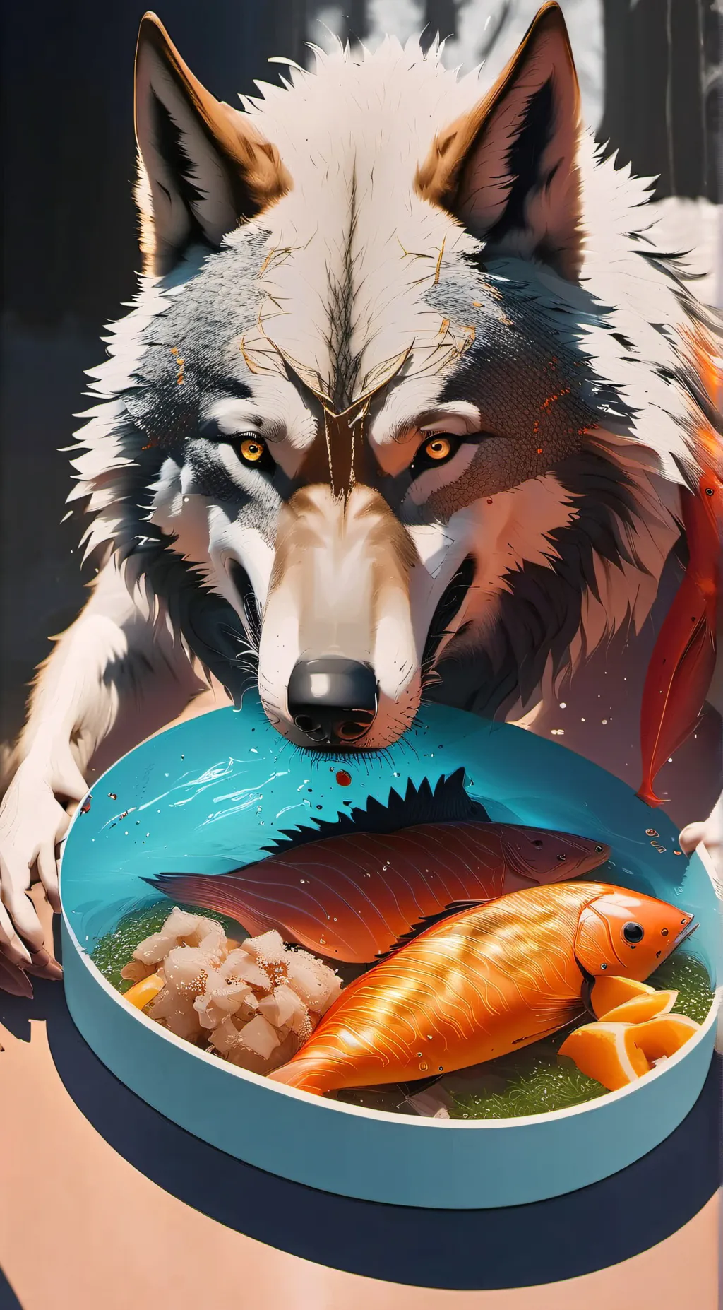 ai character: Wolf background