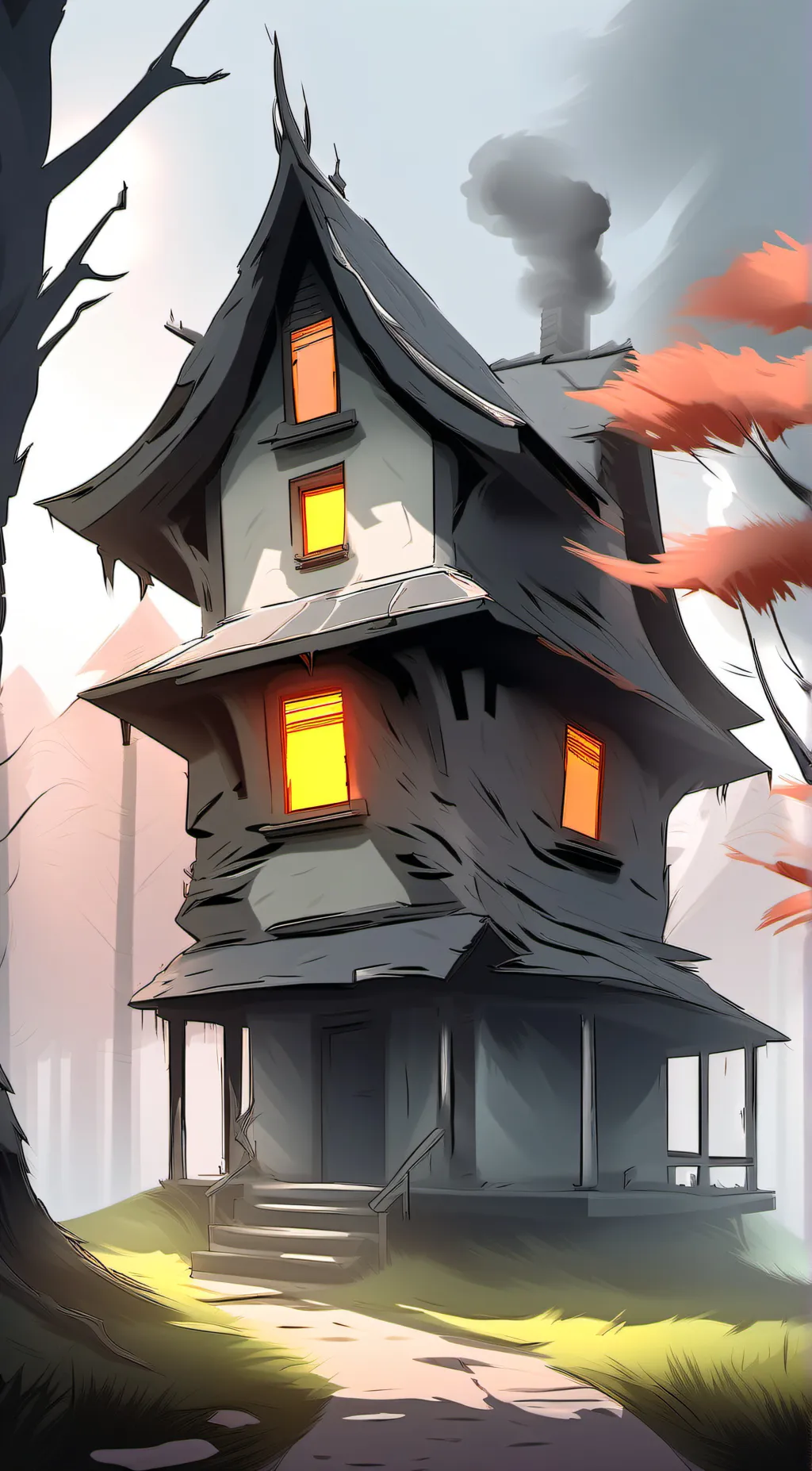 ai character: horror movie background